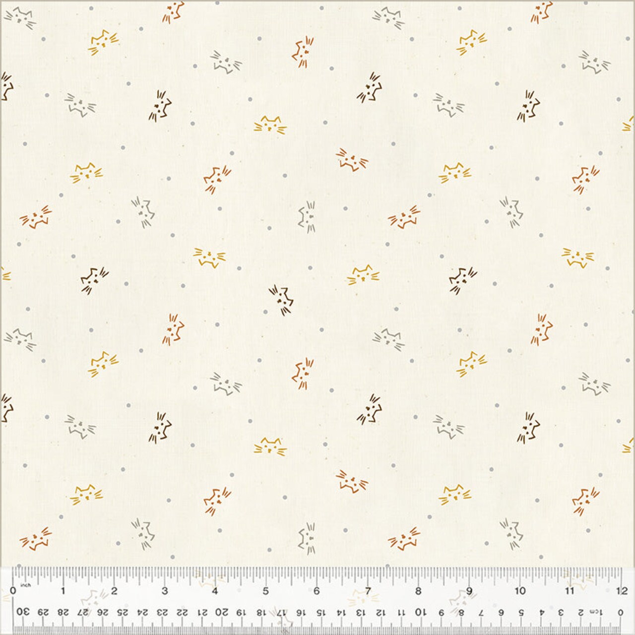 Fabric Windham Spotted Cat Lover Miniatures by the Quarter Yard 54274-30